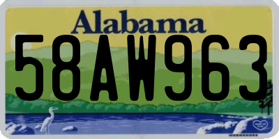 AL license plate 58AW963
