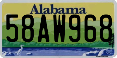 AL license plate 58AW968