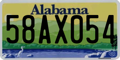 AL license plate 58AX054
