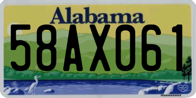 AL license plate 58AX061