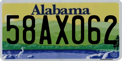 AL license plate 58AX062