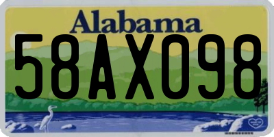 AL license plate 58AX098