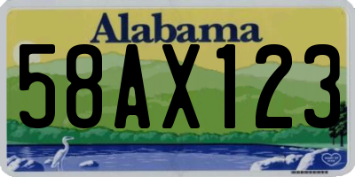 AL license plate 58AX123
