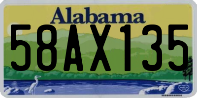 AL license plate 58AX135