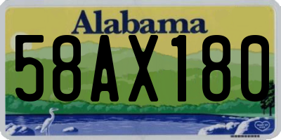 AL license plate 58AX180