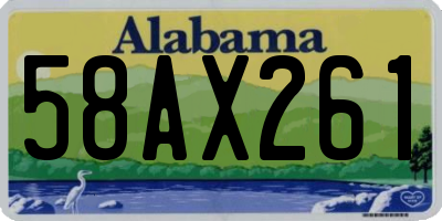 AL license plate 58AX261
