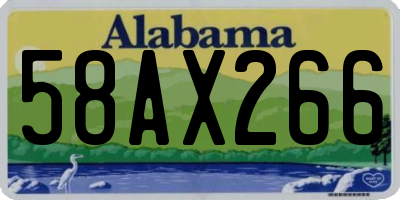 AL license plate 58AX266