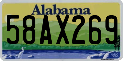 AL license plate 58AX269