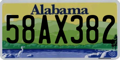 AL license plate 58AX382
