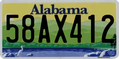 AL license plate 58AX412