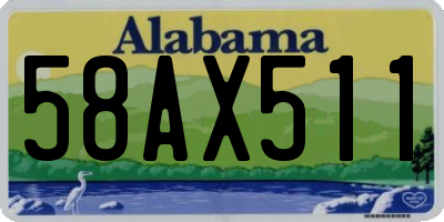 AL license plate 58AX511