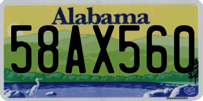 AL license plate 58AX560