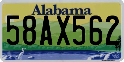 AL license plate 58AX562