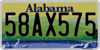 AL license plate 58AX575
