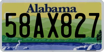 AL license plate 58AX827