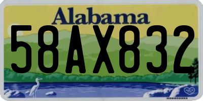AL license plate 58AX832