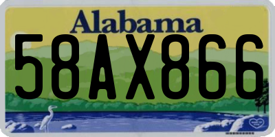 AL license plate 58AX866