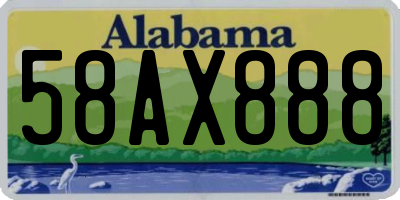 AL license plate 58AX888