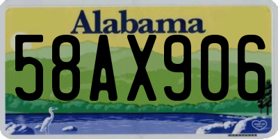 AL license plate 58AX906