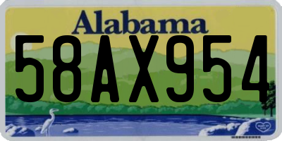 AL license plate 58AX954