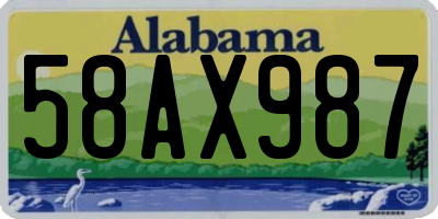 AL license plate 58AX987