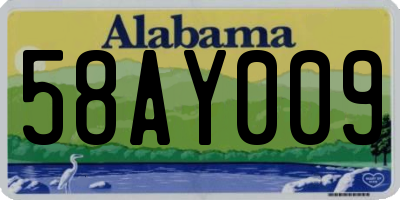 AL license plate 58AY009
