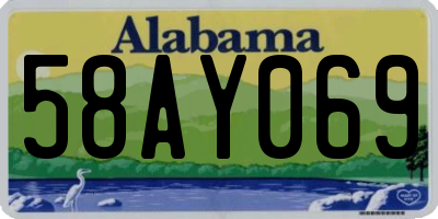 AL license plate 58AY069