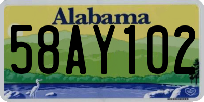 AL license plate 58AY102
