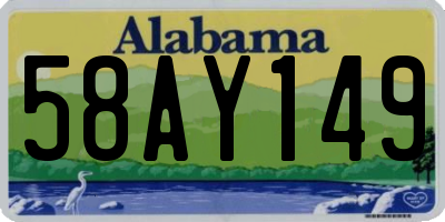 AL license plate 58AY149