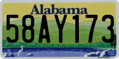 AL license plate 58AY173