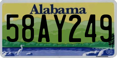 AL license plate 58AY249