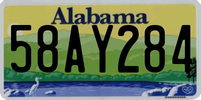 AL license plate 58AY284