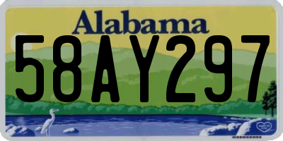 AL license plate 58AY297