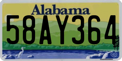 AL license plate 58AY364