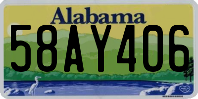 AL license plate 58AY406