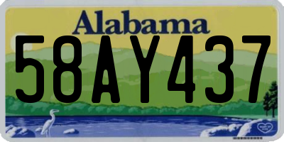 AL license plate 58AY437