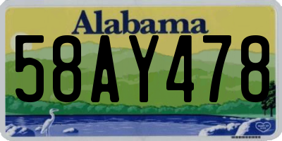 AL license plate 58AY478
