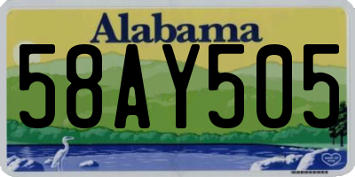 AL license plate 58AY505