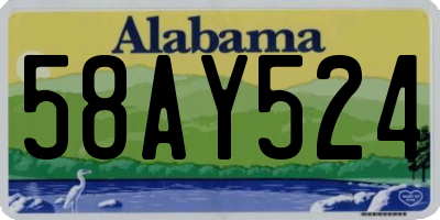 AL license plate 58AY524