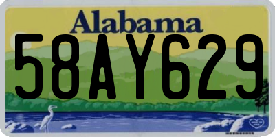 AL license plate 58AY629