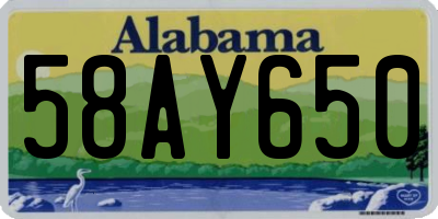 AL license plate 58AY650