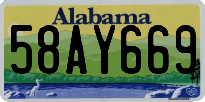 AL license plate 58AY669