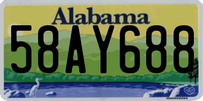AL license plate 58AY688