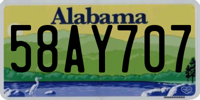 AL license plate 58AY707