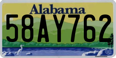 AL license plate 58AY762