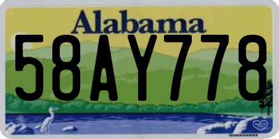 AL license plate 58AY778