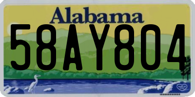 AL license plate 58AY804