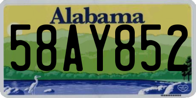 AL license plate 58AY852
