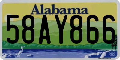 AL license plate 58AY866