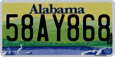 AL license plate 58AY868